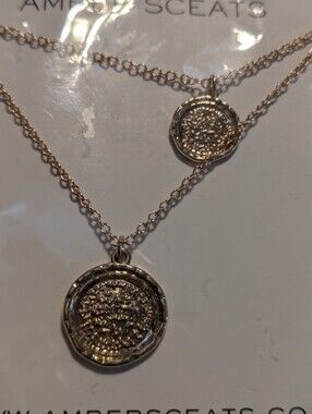 Amber Sceats Double Coin necklace
